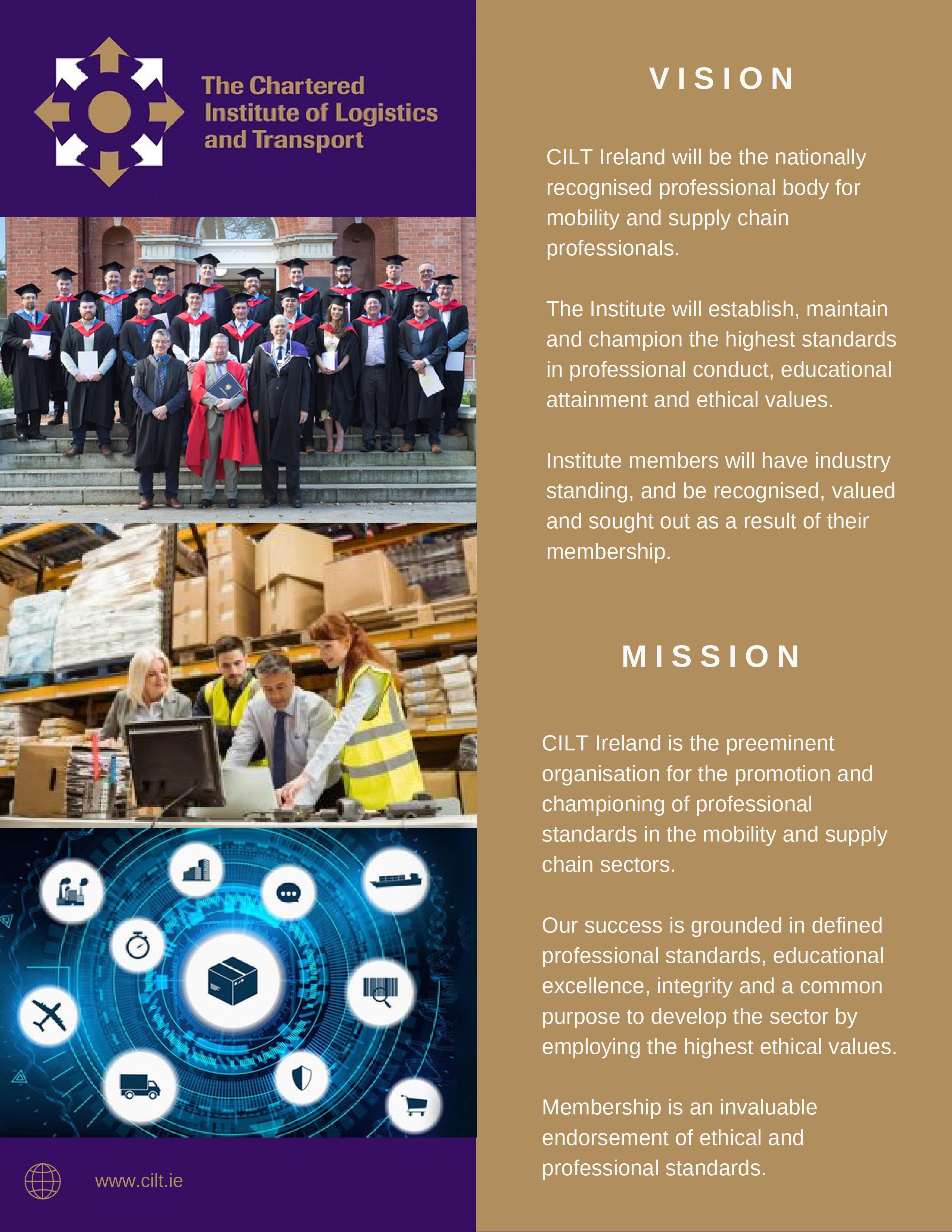 CILT > About Us > Our Mission, Vision and Values
